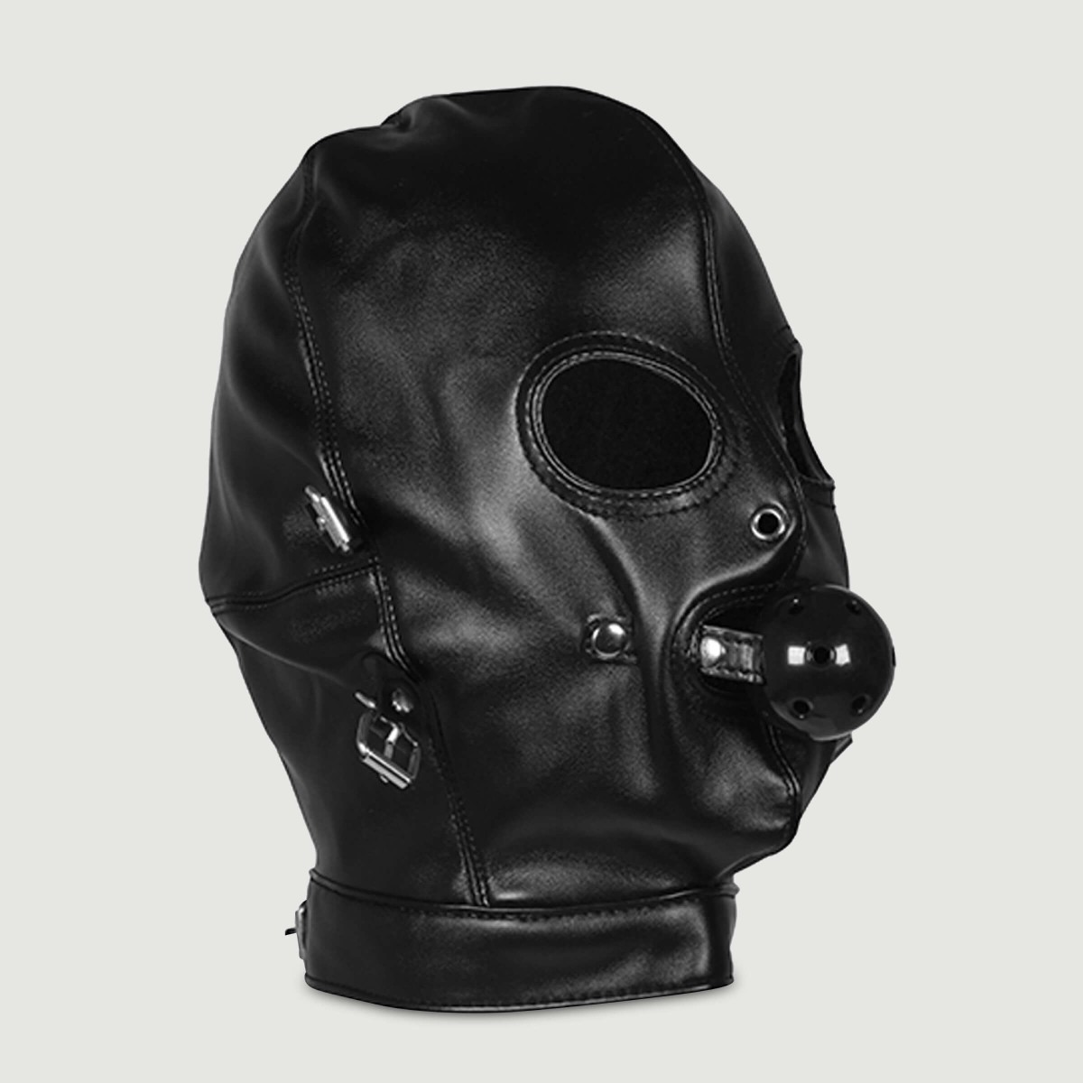 Blindfolded Mask with Breathable Ball Gag - Black by Sexopolis