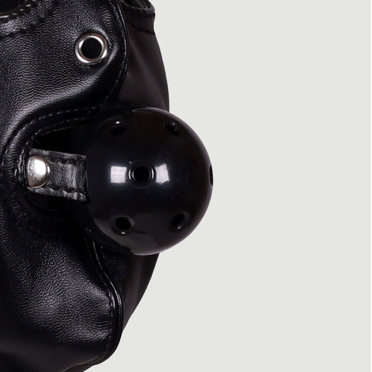 Blindfolded Mask with Breathable Ball Gag - Black by Sexopolis