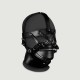 Head Harness with Zip Up Mouth & Lock - Black by Sexopolis