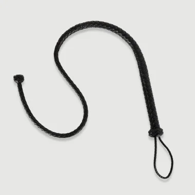 Μαστίγιο Bullwhip Πλεκτό Από Δερματίνη Bullwhip Braided Faux Leather Whip – Μαύρο