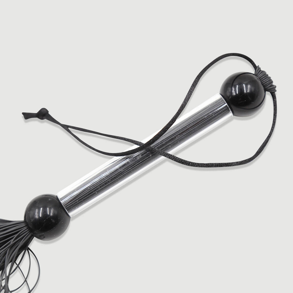 Mini Flogger Με Διάφανη Λαβή & Λεπτές Άκρες Mini Flogger With Transparent Handle & Thin Edges - Μαύρο by Sexopolis