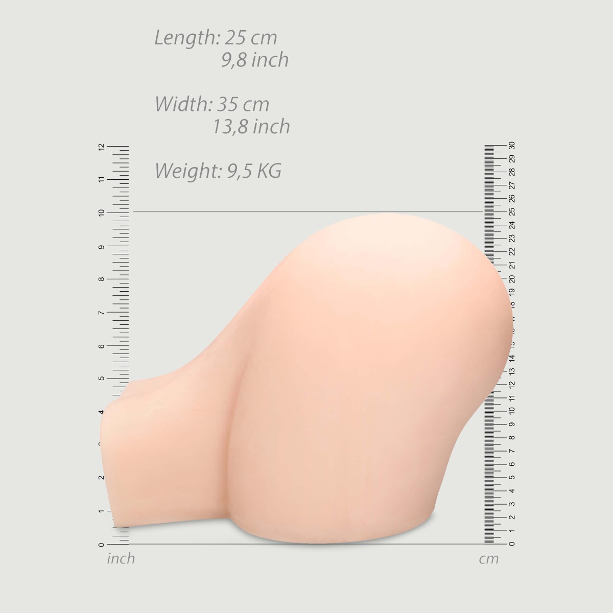 Μεγάλο Ομοίωμα Αιδοίου & Πρωκτού σε Στάση στα 4 Booty Bator XXL Doggy Style Pussy & Ass Masturbator - Φυσικό Χρώμα by Sexopolis