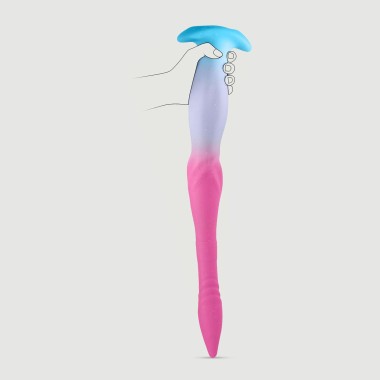 Dildo Σιλικόνης Για Depth Play Long & Deep Luminous Silicone Dildo For Depth Training 52 x 3,9 cm - Πολύχρωμο