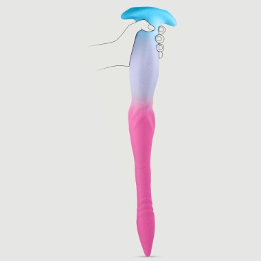 Dildo Σιλικόνης Για Depth Play Long & Deep Luminous Silicone Dildo For Depth Training 63 x 4,6 cm - Πολύχρωμο