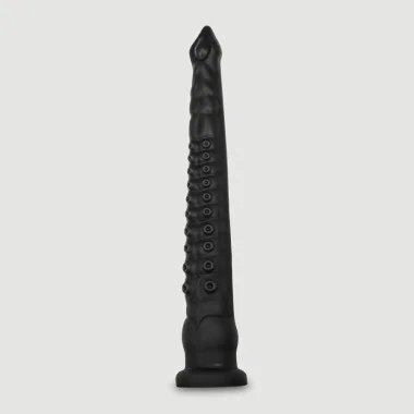 XL Dildo Σιλικόνης Πλοκάμι Χταποδιού με Βεντούζα Silicone Octopus Tentacle Dildo with Suction Cup 52 x 7,5 cm - Μαύρο