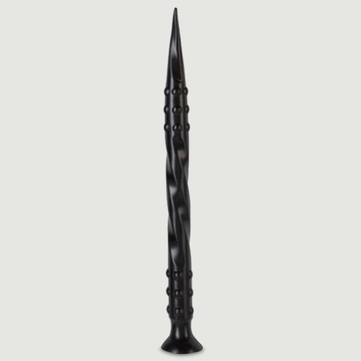 Pointed Twist Small Depth Play Dildo 40 x 3 cm - Black by Sexopolis