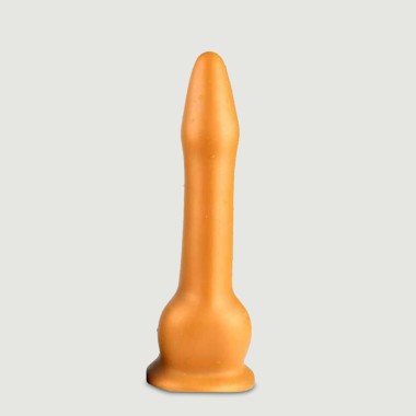 Μεγάλο Λείο Dildo Σιλικόνης με Βεντούζα Large Vipe Smooth Silicone Dildo 21 x 5 cm - Χρυσό
