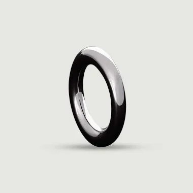 Round Wire Metal Cock Ring 8x45mm - Silver