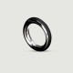 Metal Cazzo Cock Ring with Black Stripe 40mm - Black by Sexopolis