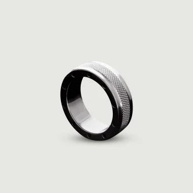 Cool & Knurl Metal Cock Ring 15x45mm - Silver