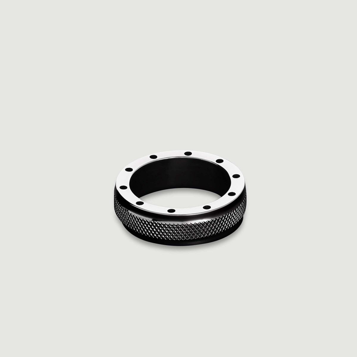 Cool & Knurl Metal Cock Ring 15x45mm - Silver by Sexopolis