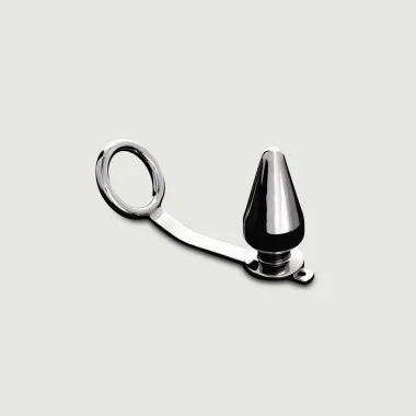 C-Ring 45 mm with Butt Plug 45x100 mm - Silver