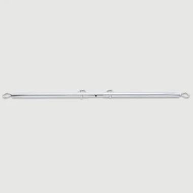 Spreader Bar With Adjustable Metal Segments & D Rings – Silver