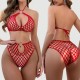 Διχτυωτό Ολόσωμο Καλσόν Joanna 2 Piece Sexy Fishnet Bodystocking - Κόκκινο by Sexopolis