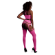 Glow In The Dark Crotchless Two Piece with Crop Top & Stockings - Pink by Sexopolis