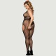 Plus Size Ολόσωμο Καλσόν Mystery Pattern Net Βodystocking - Μαύρο by Sexopolis