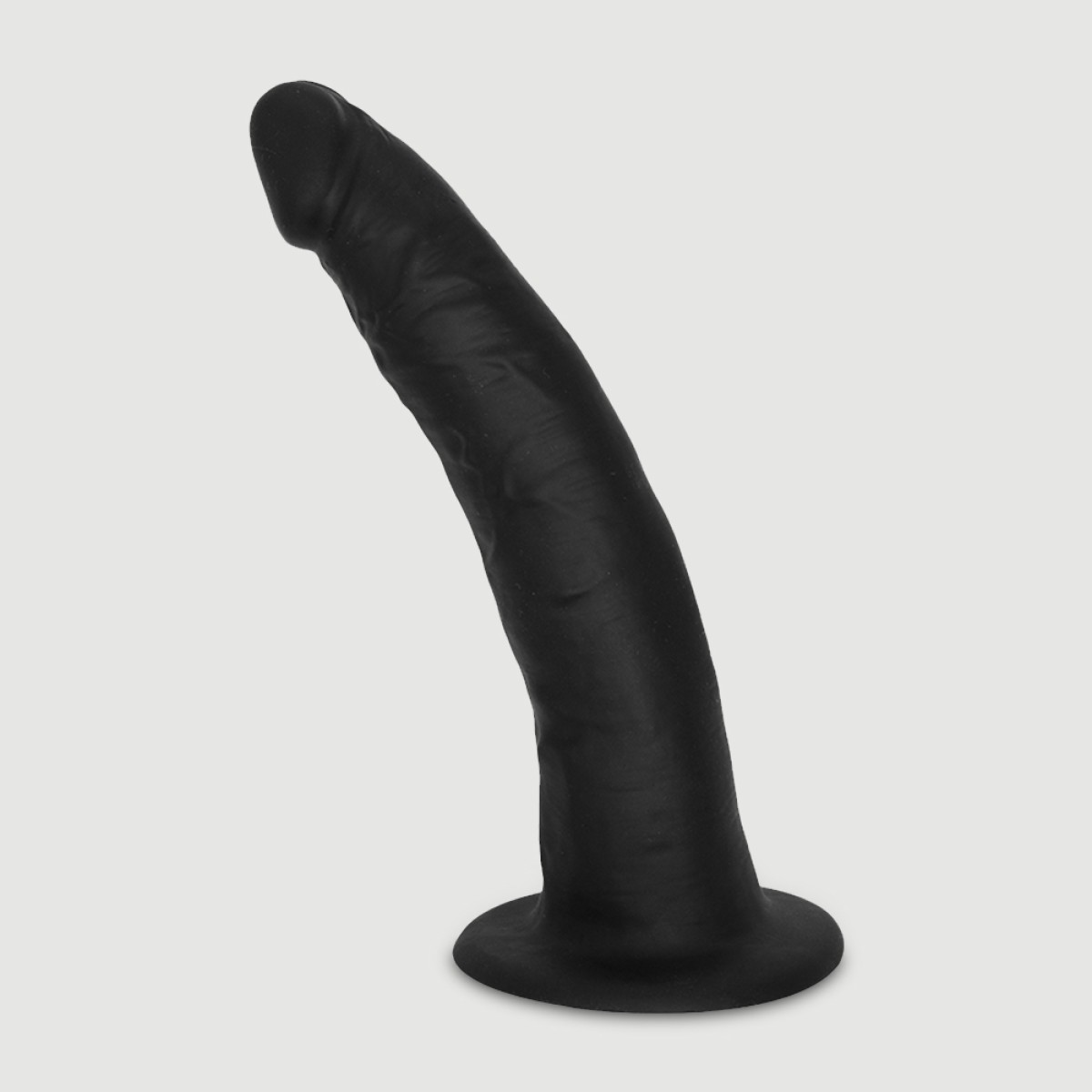 Κυρτό Ομοίωμα Πέους Σιλικόνης με Βεντούζα Arthur 20,5 cm Curved Silicone Realistic Dildo with Suction Cup - Μαύρο by Sexopolis
