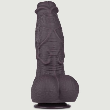 Μεγάλο Ρεαλιστικό Ομοίωμα Πέους Σιλικόνης Get Real Large Silicone Soft Silicone Dildo With Suction Cup & Balls 27 x 6,6 cm - Καφέ