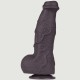 Get Real Large Silicone Soft Silicone Dildo With Suction Cup & Balls 27 x 6,6 cm - Brown by Sexopolis