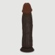 Luis 19 cm Double Layer Silicone Ultra Realistic Dildo with Suction Cup - Black by Sexopolis