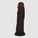 Manuel 20 cm Double Layer Silicone Ultra Realistic Dildo with Suction Cup - Black by Sexopolis