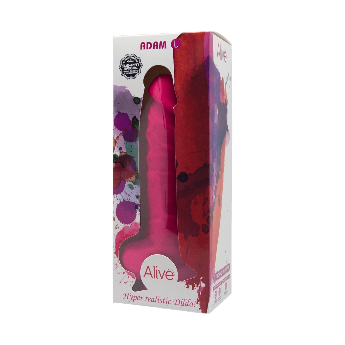 Ομοίωμα Πέους Σιλικόνης Διπλής Στρώσης με Βεντούζα & Όρχεις Adam Large Realistic Dual Density Silicone Dildo with Balls & Suction Cup - Ροζ by Sexopolis