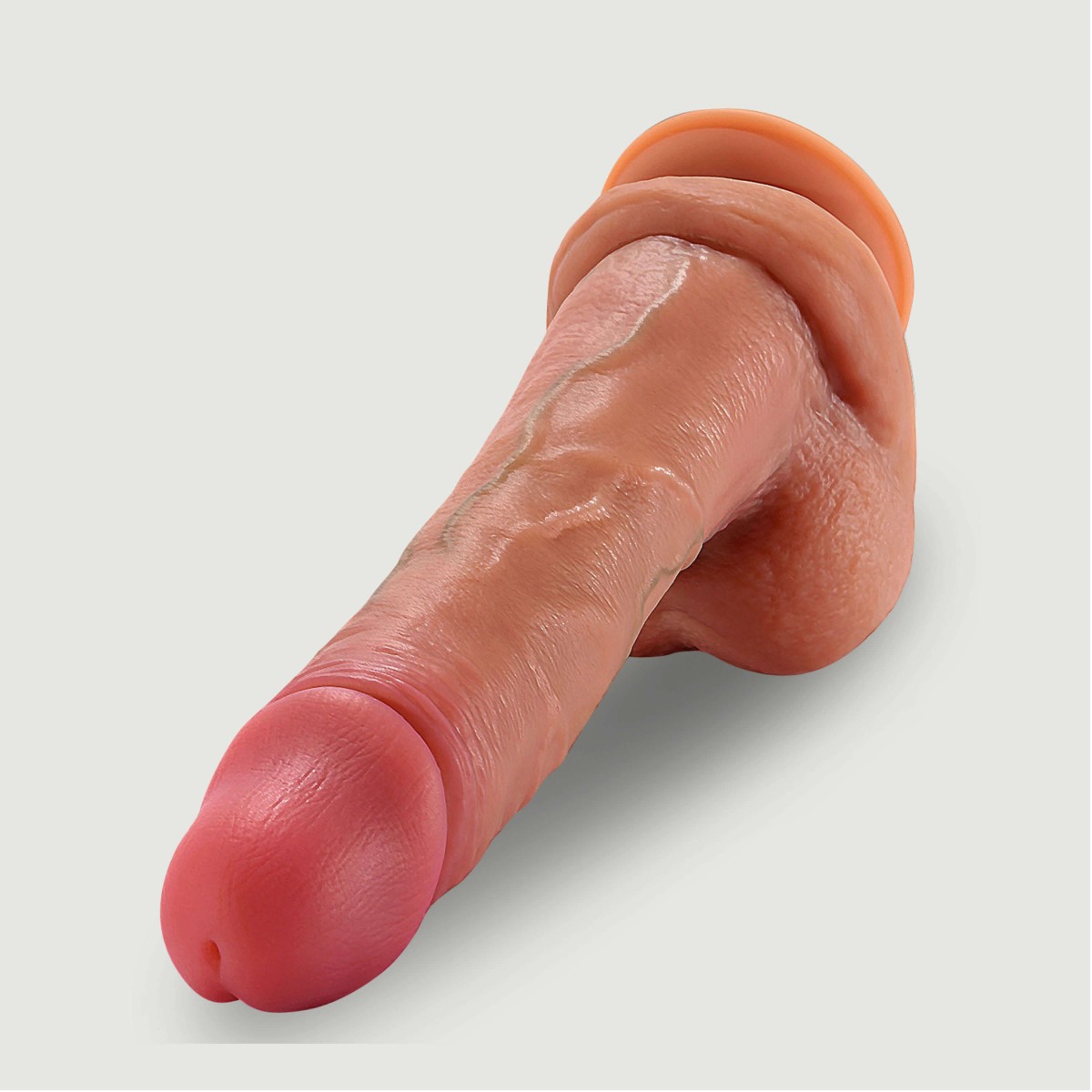 Ομοίωμα Πέους Σιλικόνης Διπλής Στρώσης Με Βεντούζα & Όρχεις The Real Deal Mike Hyper Realistic Silicone Dildo With Balls & Suction Cup 20 cm - Φυσικό Χρώμα by Sexopolis