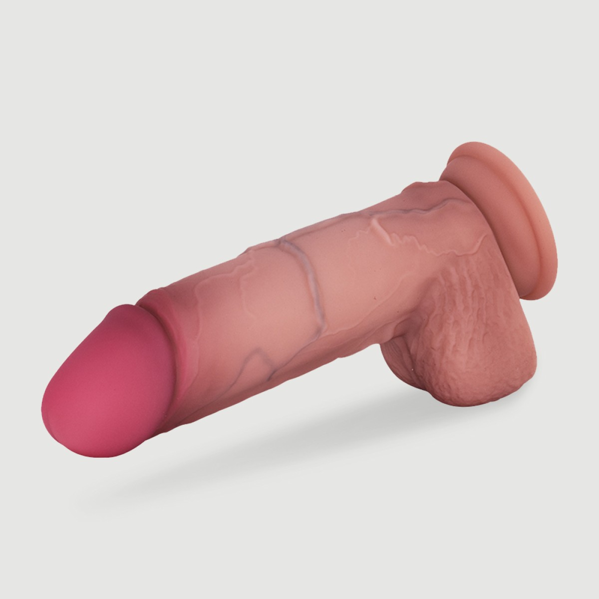 Gareth 18,6 cm Double Layer Silicone Ultra Realistic Dildo with Balls & Suction Cup - Flesh by Sexopolis