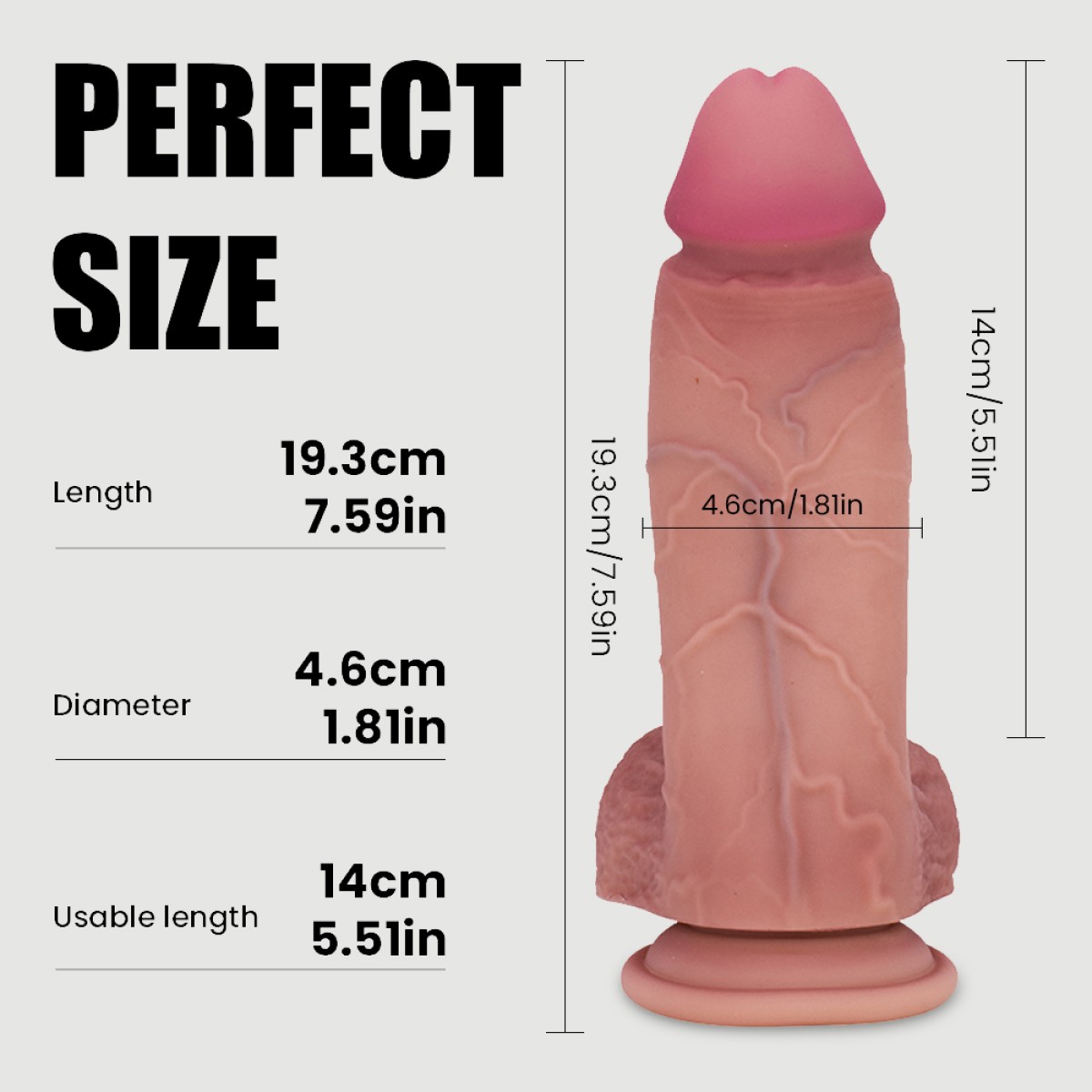 Leno 19,3 cm Double Layer Silicone Ultra Realistic Dildo with Balls & Suction Cup - Flesh by Sexopolis