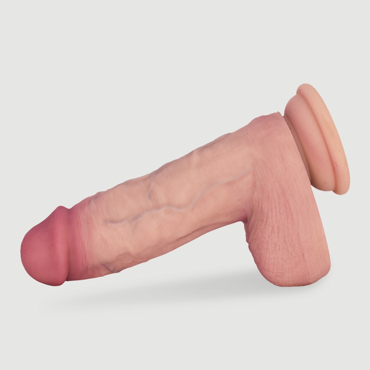 Ομοίωμα Πέους Σιλικόνης Διπλής Στρώσης με Όρχεις & Βεντούζα Morgen 18 cm Double Layer Silicone Ultra Realistic Dildo with Balls & Suction Cup - Φυσικό Χρώμα by Sexopolis