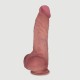 Pedro 23,5cm Realistic Double Layer Silicone Dildo with Balls & Suction Cup - Flesh by Sexopolis