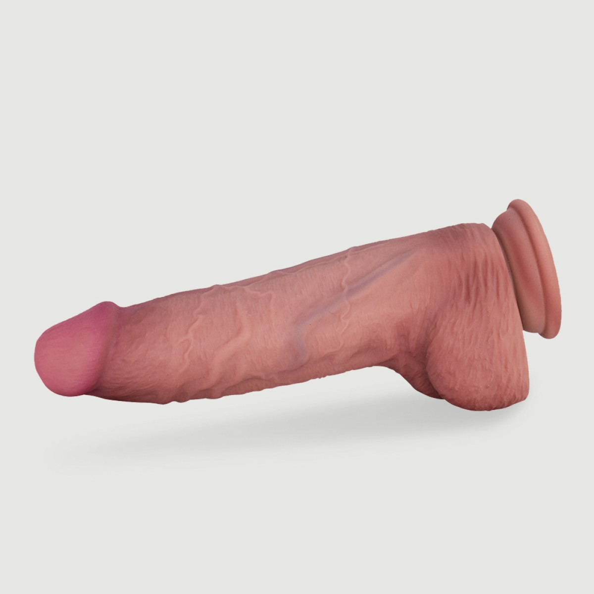 Pedro 23,5cm Realistic Double Layer Silicone Dildo with Balls & Suction Cup - Flesh by Sexopolis