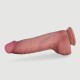 Pedro 23,5cm Realistic Double Layer Silicone Dildo with Balls & Suction Cup - Flesh by Sexopolis