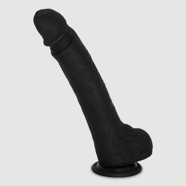 Ομοίωμα Πέους Σιλικόνης με Όρχεις & Βεντούζα Koa 24 cm Silicone Realistic Dildo with Balls & Suction Cup - Μαύρο
