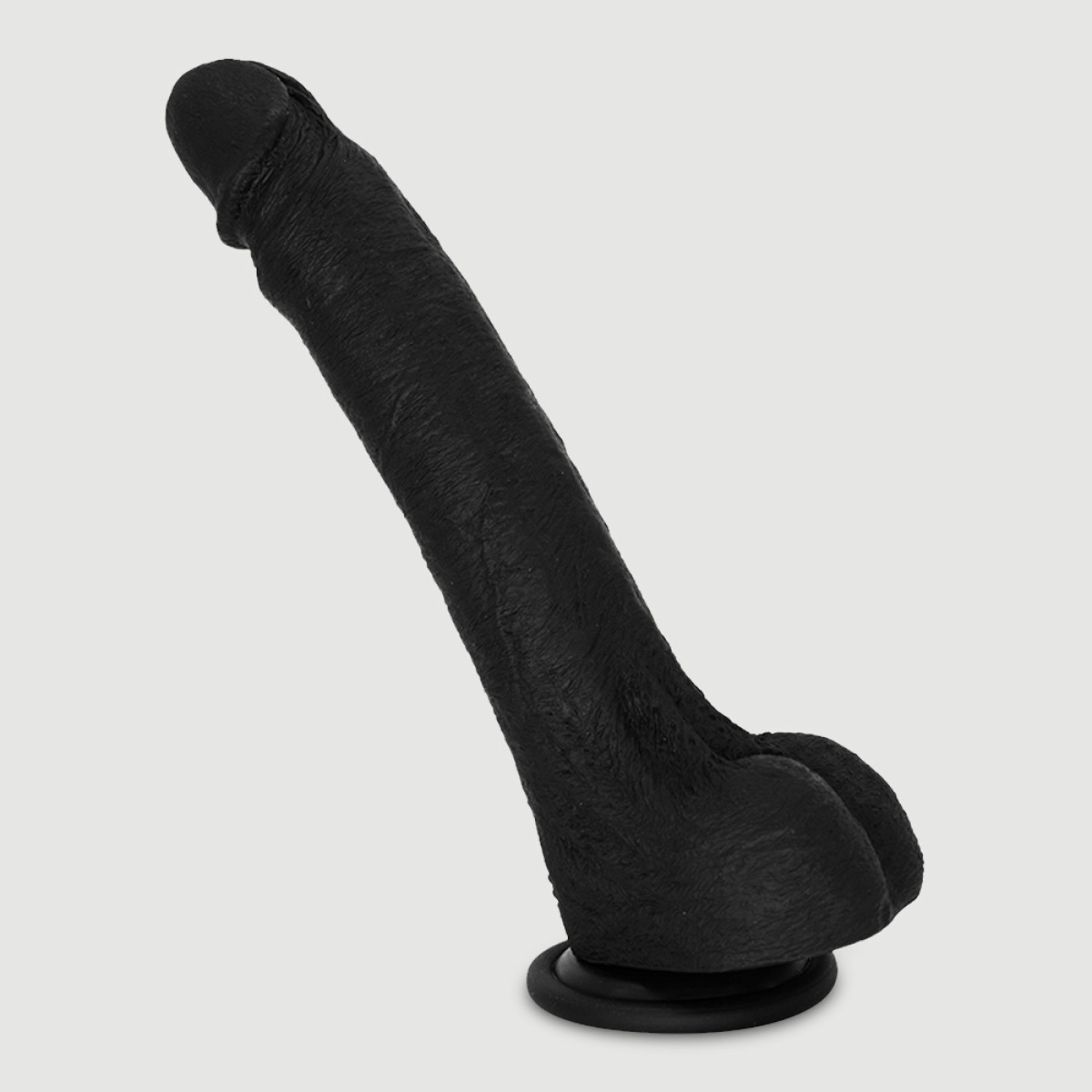 Ομοίωμα Πέους Σιλικόνης με Όρχεις & Βεντούζα Koa 24 cm Silicone Realistic Dildo with Balls & Suction Cup - Μαύρο by Sexopolis