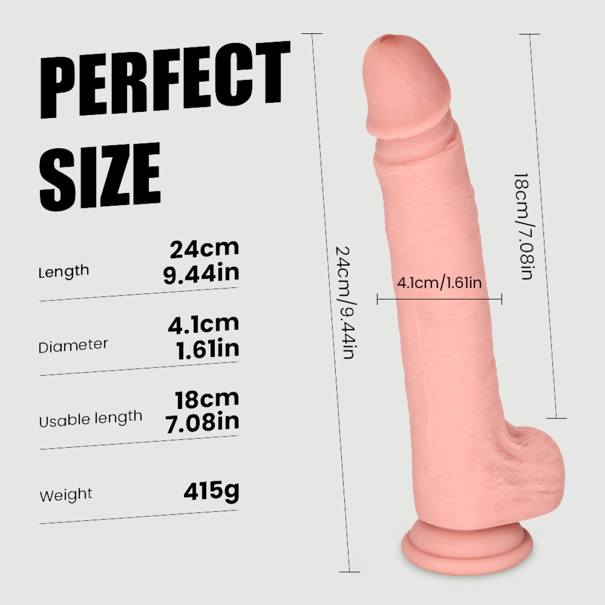 Ομοίωμα Πέους Σιλικόνης με Όρχεις & Βεντούζα Koa 24 cm Silicone Realistic Dildo with Balls & Suction Cup - Μαύρο by Sexopolis