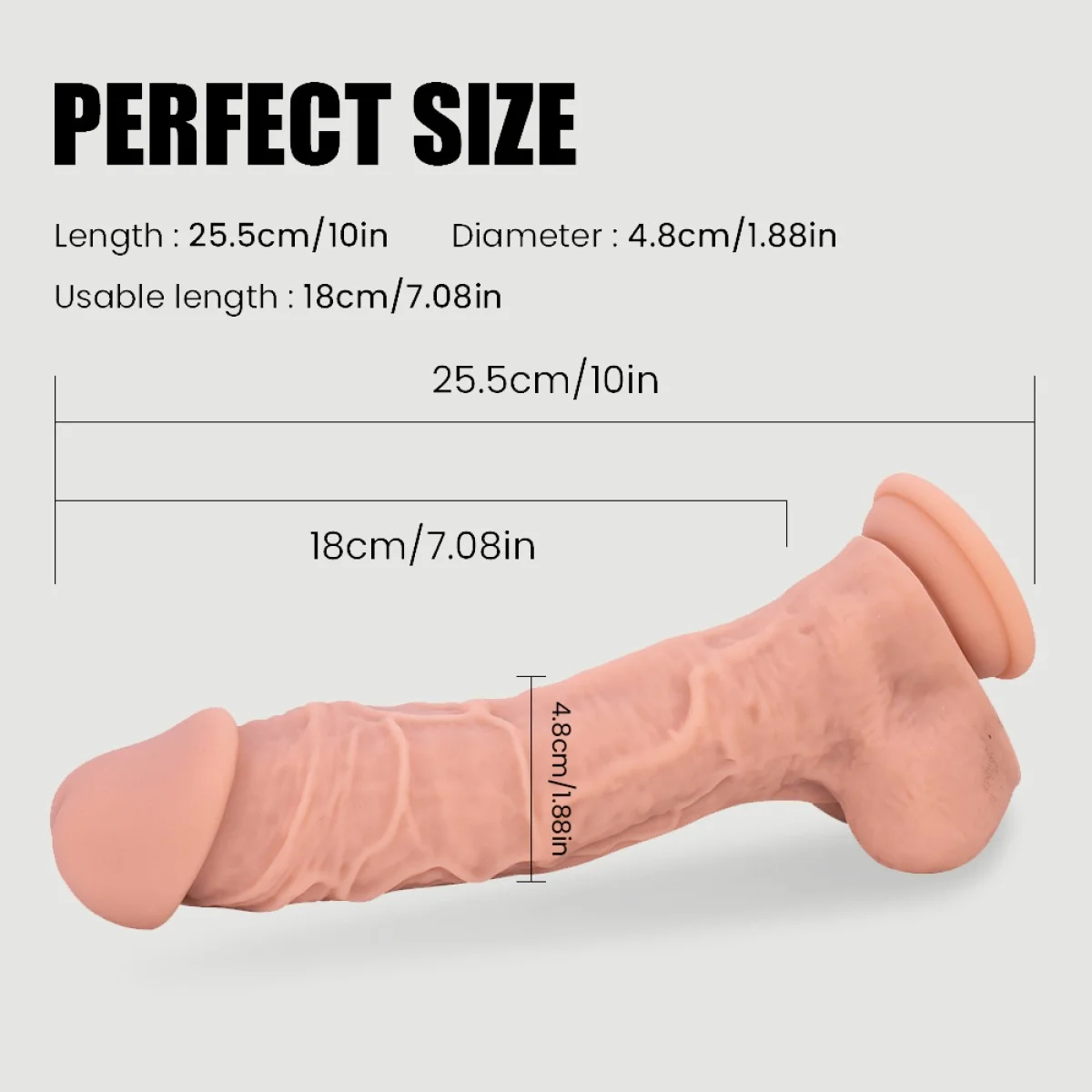 Ομοίωμα Πέους Σιλικόνης με Όρχεις & Βεντούζα Kron 25,5 cm Realistic Silicone Dildo with Balls & Suction Cup - Μαύρο by Sexopolis