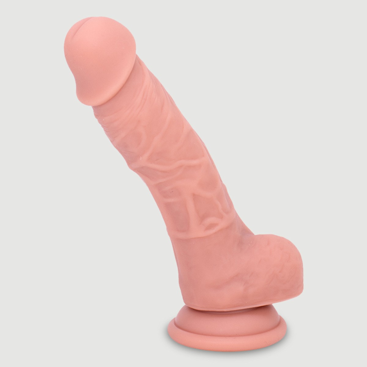 Ομοίωμα Πέους Σιλικόνης με Όρχεις & Βεντούζα Percy 18 cm Realistic Silicone Dildo with Balls & Suction Cup - Φυσικό Χρώμα by Sexopolis