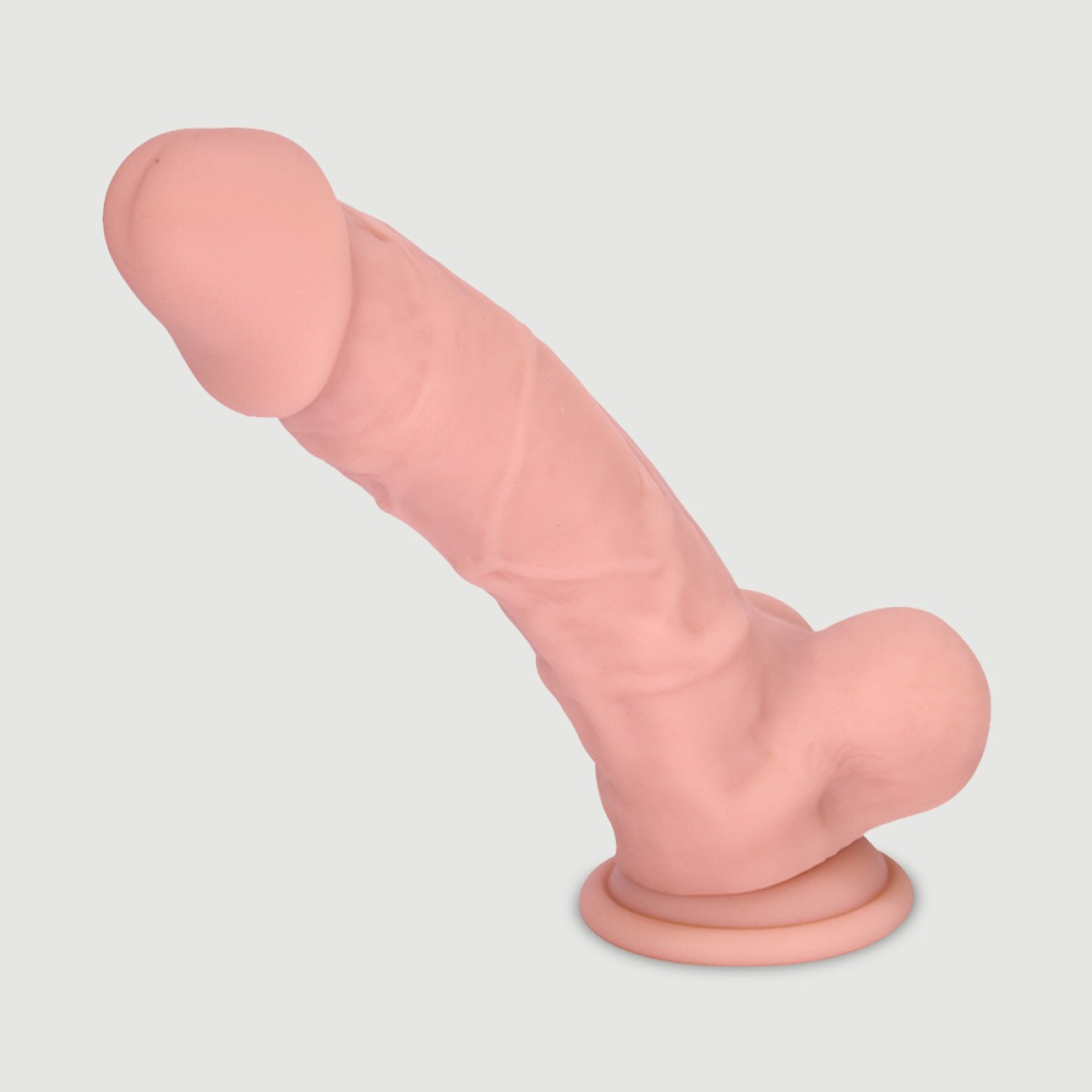 Ομοίωμα Πέους Σιλικόνης με Όρχεις & Βεντούζα Troy 21 cm Silicone Realistic Dildo with Balls & Suction Cup - Φυσικό Χρώμα by Sexopolis