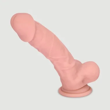 Ομοίωμα Πέους Σιλικόνης με Όρχεις & Βεντούζα Troy 21 cm Silicone Realistic Dildo with Balls & Suction Cup - Φυσικό Χρώμα