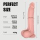 Vander 22,5cm Silicone Realistic Dildo with Balls & Suction Cup - Flesh by Sexopolis