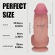Jake 20,5 cm Thick Ultra Realistic Double Layer Silicone Dildo with Balls & Suction Cup - Flesh by Sexopolis