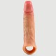 20,5 cm Vibrating Real Deal Soft Silicone Realistic Penis Sleeve - Flesh by Sexopolis