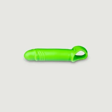Glow In The Dark Smooth Thin Stretchy Penis Sheath - Green