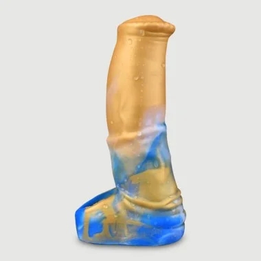 Monster Jump Penis Sleeve 15 x 4.5 cm - Blue/Yellow