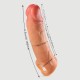 16 cm Real Deal Soft Silicone Realistic Penis Sleeve - Flesh by Sexopolis