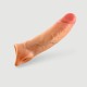 16 cm Real Deal Soft Silicone Realistic Penis Sleeve - Flesh by Sexopolis