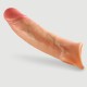 20,5 cm Real Deal Soft Silicone Realistic Penis Sleeve - Flesh by Sexopolis
