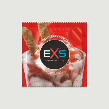 Προφυλακτικά με Γεύση Φράουλα EXS Strawberry Flavored Condoms
