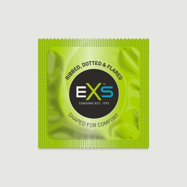 Προφυλακτικά με Ραβδώσεις & Κουκκίδες EXS Ribbed Dotted & Flared Condoms